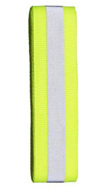 Reflexband 25mm 2m gelb-silber zum Aufnähen